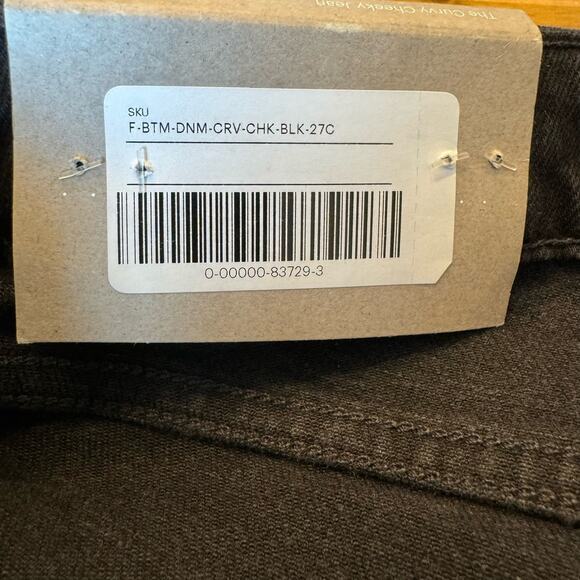 Everlane The Curvy Cheeky Jean Size 27 Crop Black Denim - Picture 7 of 16